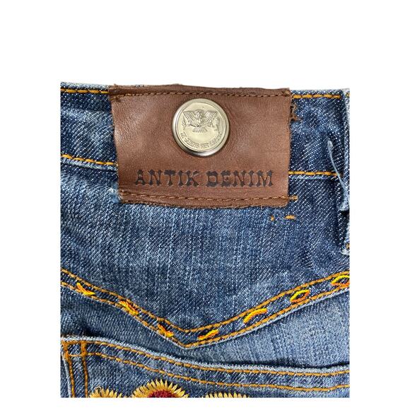 Antik Denim Women’s Embroidered Bootcut Jeans | Y2K Boho Festival Retro - Picture 7 of 7